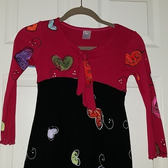 Indigo Artwear Handpainted heart Dress Sz 6 NWOT - Picture 3 of 8
